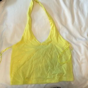Primark yellow halter top